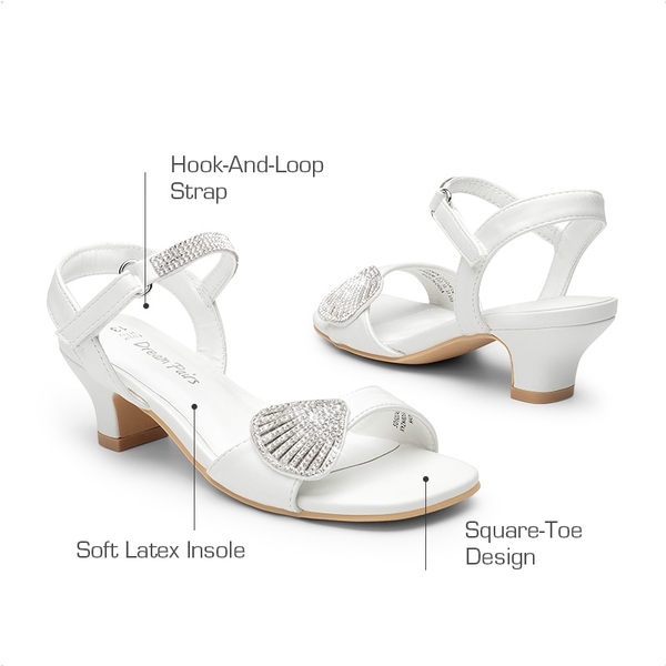 Girls Sandals Ankle Strap - WHITE - 3